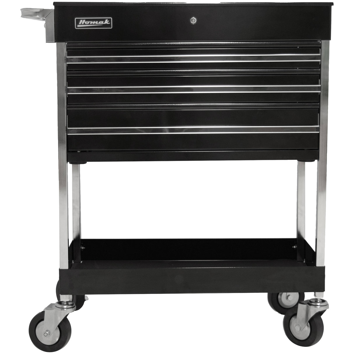 Homak 34PSCBK 34in. Professional 3 Drawer Service Cart - Black Additional Image 1