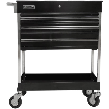 Homak 34PSCBK 34in. Professional 3 Drawer Service Cart - Black Additional Image 1