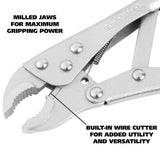 GreatNeck C7WC Curved Jaw Locking Pliers (7-Inch) Additional Image 2