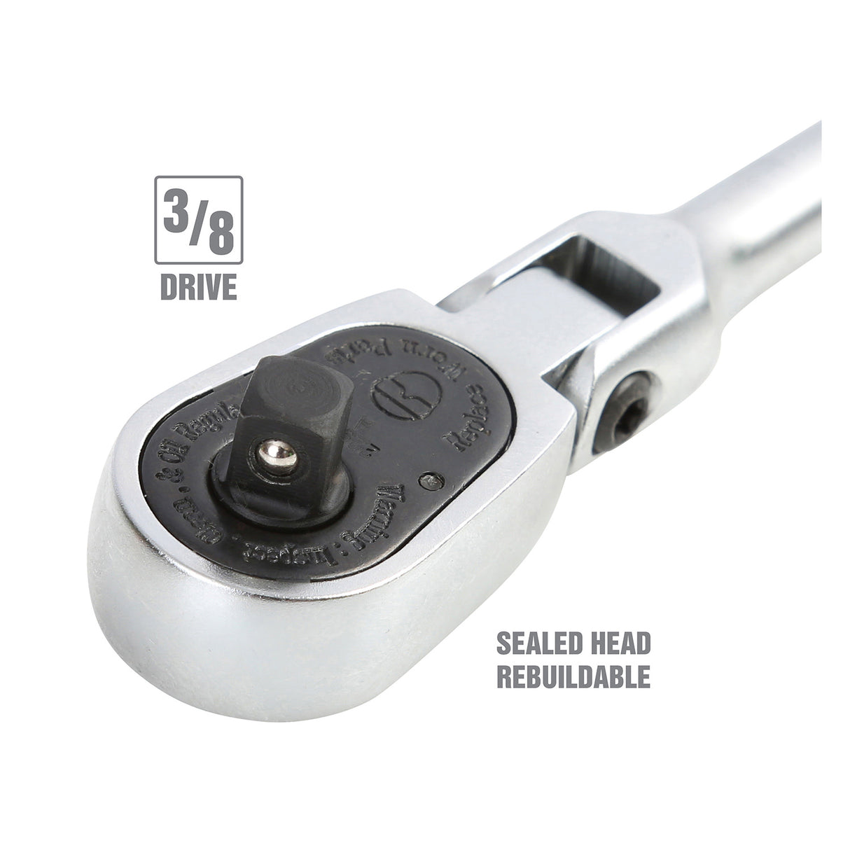 OEMTOOLS 22901 1/4 Drive Ratchet with Standard Handle and Flex Head (6 Inch) Additional Image 2
