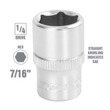 OEMTOOLS 22229 1/4 Inch Drive 6 Pt. Socket (7/16 Inch) Additional Image 1