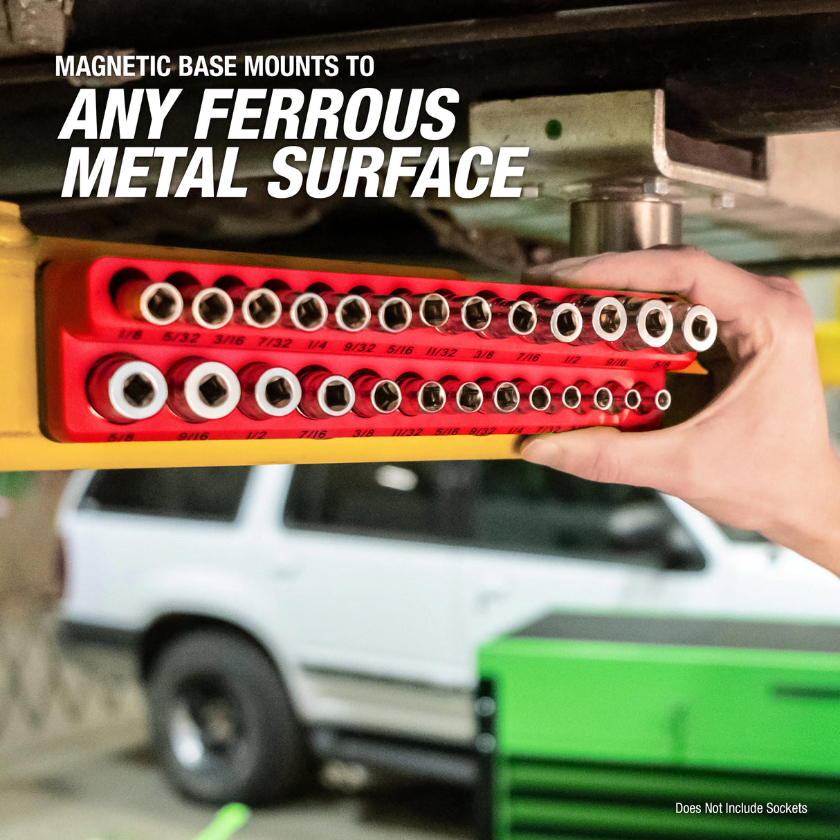 OEMTOOLS 22484 3 Piece Magnetic Socket Tray Set - Red, SAE Additional Image 9