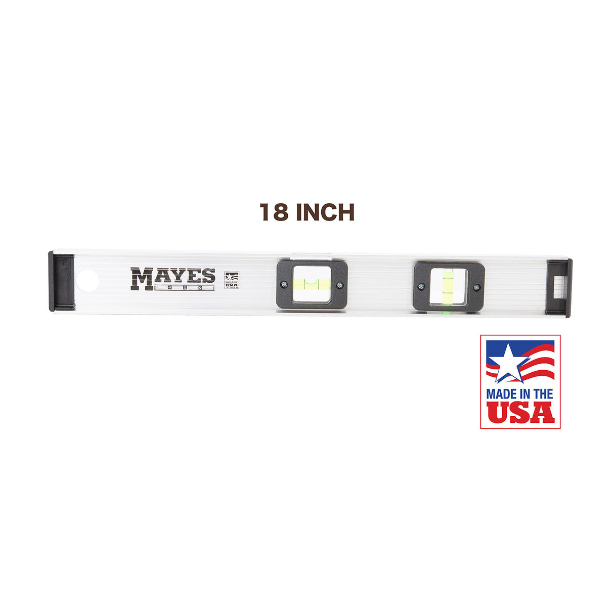 Mayes 10110 Aluminum I-Beam Level (18 Inch) Additional Image 1