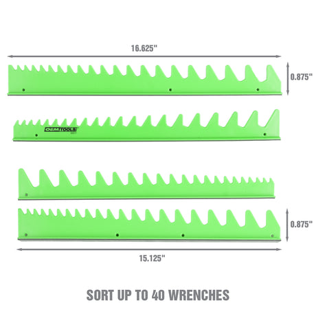 OEMTOOLS 22217 40 Wrench Magnetic Organizing Rails-Green Additional Image 1