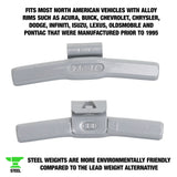 OEMTOOLS 23287 2.5 Oz. AL Style Steel Wheel Weight - 1 Box of 25 Additional Image 1