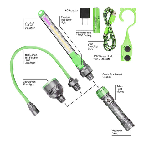 OEMTOOLS 24648 Rechargeable Multi-Head Work Light Set Additional Image 1
