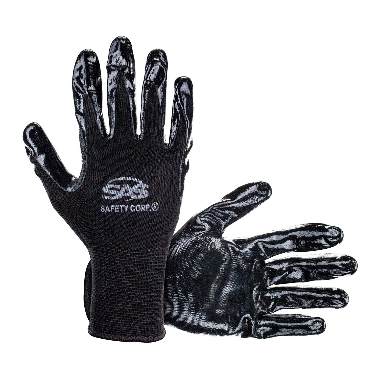 SAS Safety 640-1910 Nitrile Palm Knit Glove 1 Dozen - XL – Mobile