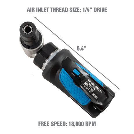 OEMTOOLS 24407 1/4 Inch Mini Angle Air Die Grinder Additional Image 2