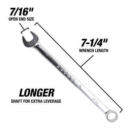 OEMTOOLS 22033 7/16 Inch Combination Wrench (SAE) Additional Image 2