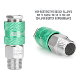 OEMTOOLS 26133 High Flow 7 Piece Coupler & Plug Kit, 1/4in. Body, 3/8in. NPT Additional Image 3