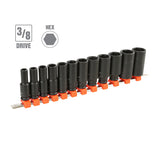 OEMTOOLS 25590 12 Piece 3/8 Inch Deep Impact Socket Set - SAE Additional Image 1