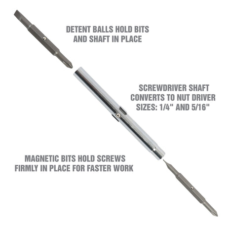 OEMTOOLS 22591 6-in-1 Screwdriver with Acetate Handle Additional Image 6