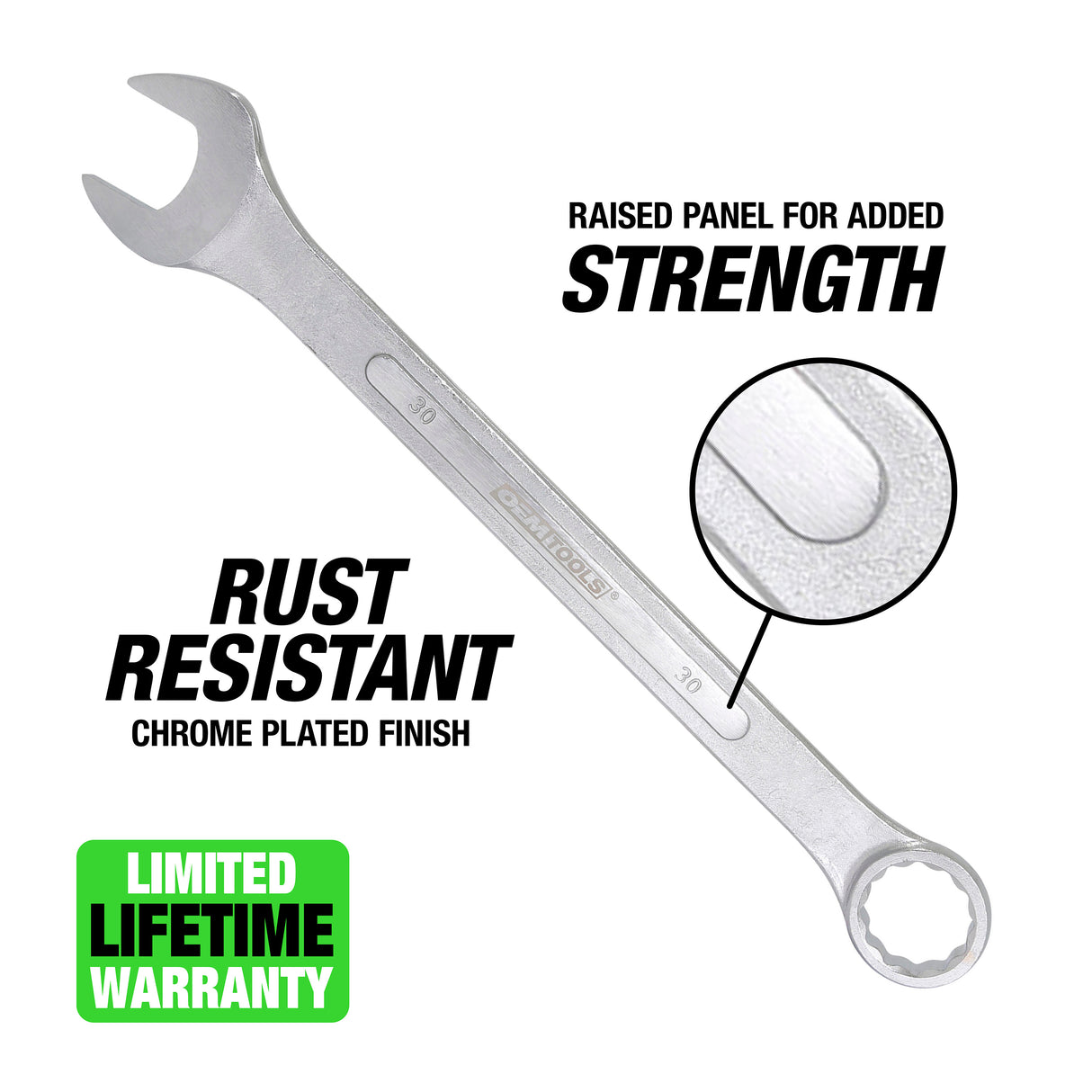 OEMTOOLS 22128 30 mm Jumbo Combination Wrench Additional Image 1