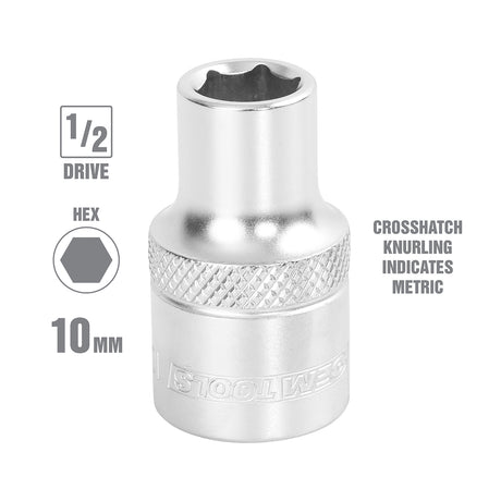 OEMTOOLS 22390 10 mm 1/2 Inch Drive Socket Additional Image 1