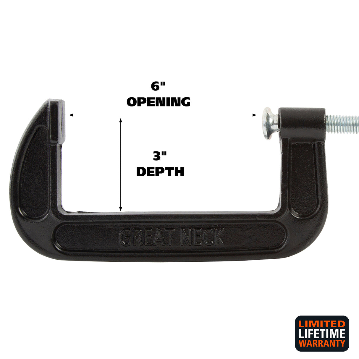GreatNeck CC6 C-Clamp (6 Inch) Additional Image 2