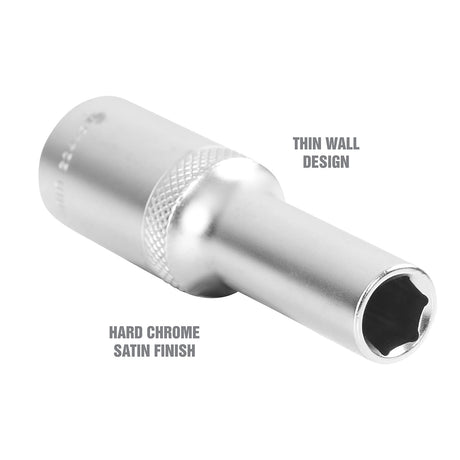 OEMTOOLS 22440 1/2 Inch Drive 6 Pt. Deep Wall Socket (10 mm) Additional Image 2