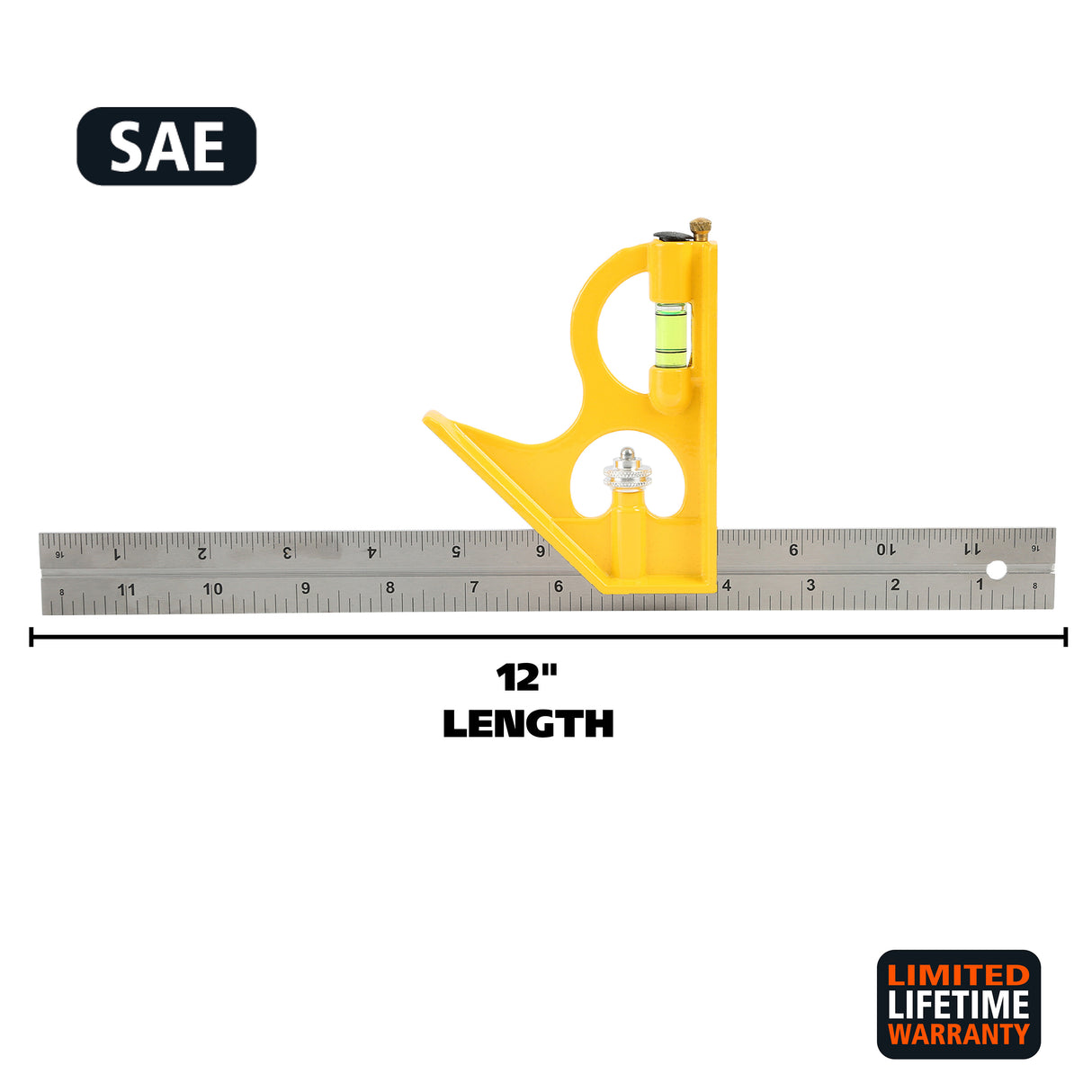 GreatNeck CS12C Professional 12in. English Combination Square Additional Image 1