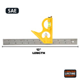 GreatNeck CS12C Professional 12in. English Combination Square Additional Image 1
