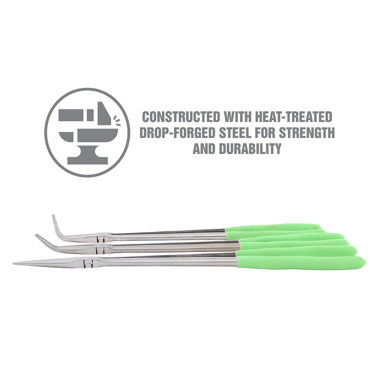 OEMTOOLS 22660 16 Inch Long Reach Long Nose Pliers Set - 3 Piece Additional Image 5