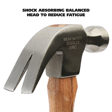 GreatNeck W16C Curved Claw Hammer (16 Oz.) with Hickory Handle Additional Image 2