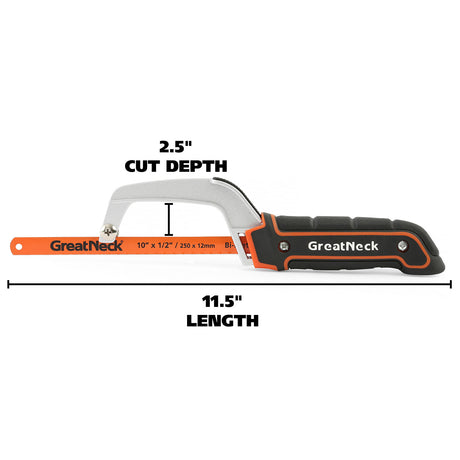 GreatNeck 74009 10-Inch Close-Quarter Hacksaw Additional Image 1