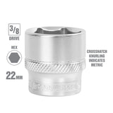 OEMTOOLS 22296 3/8 Inch Drive 6 Pt. Socket (22 mm) Additional Image 1