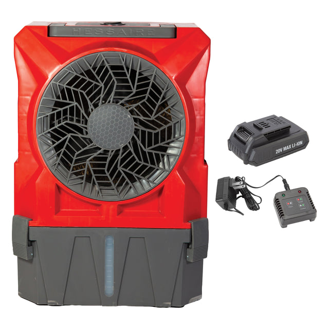 Hessaire DC18 Portable Evap Cooler, Battery and Charger Main Image