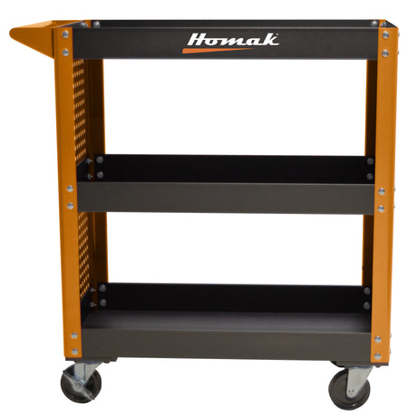 Homak HOMOB06030032 30in. 3-Tier Metal Service Cart w/Toolboard Main Image