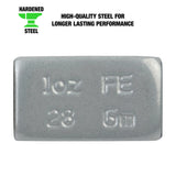 OEMTOOLS 23214 1.00 oz. Low Profile Steel Adhesive Wheel Weights, 16 Strips of 7, 112 Pieces Per Box Additional Image 1