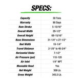 OEMTOOLS 29001 30 Ton Super Duty Air/Manual Shop Press Additional Image 1