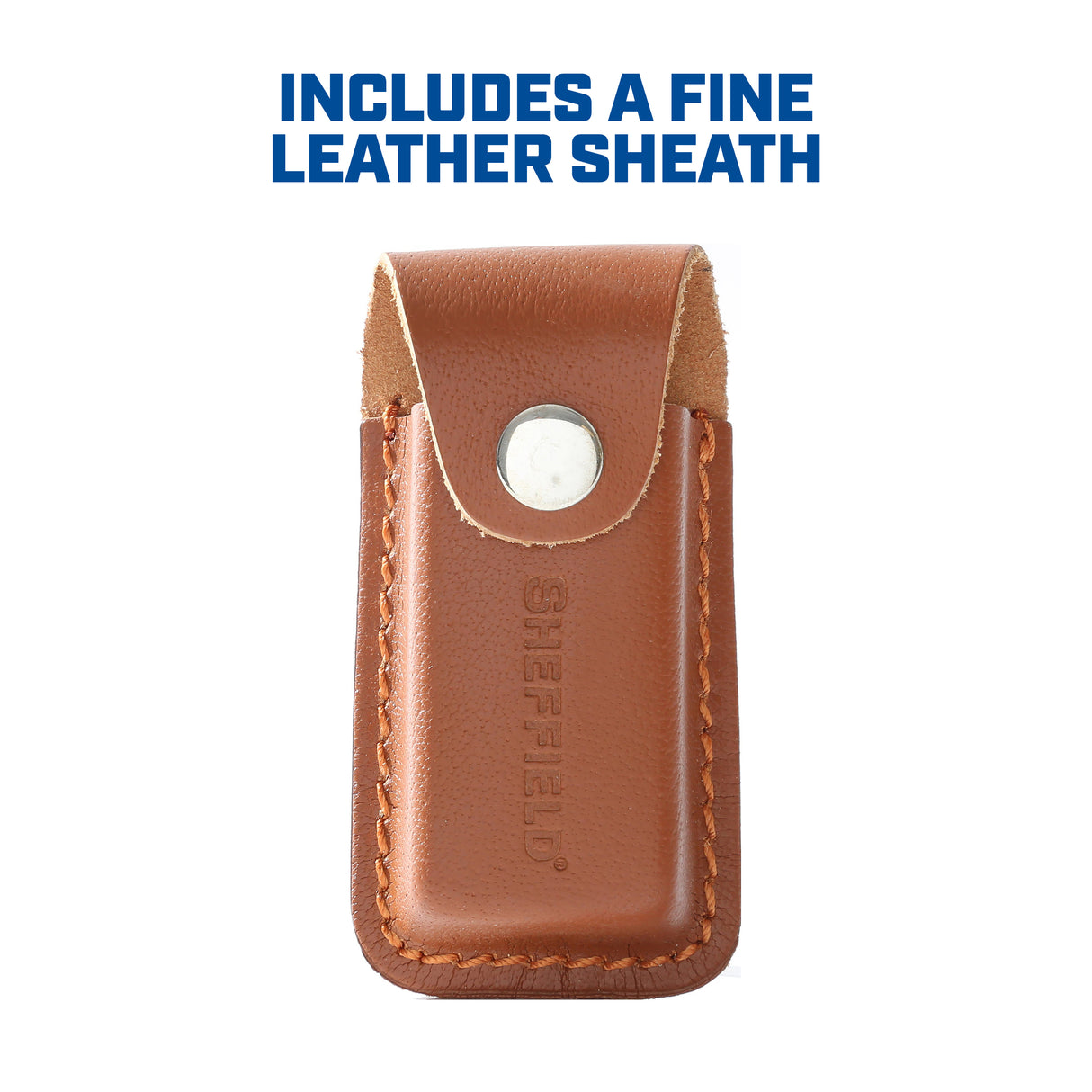 Sheffield 12818 Premium Folding Lock Back® Utility Knife with Sheath Additional Image 8