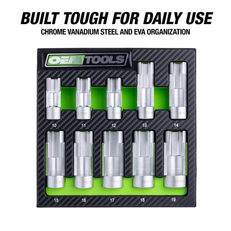 OEMTOOLS 24040 10-Piece Flare Nut Socket Set Additional Image 5
