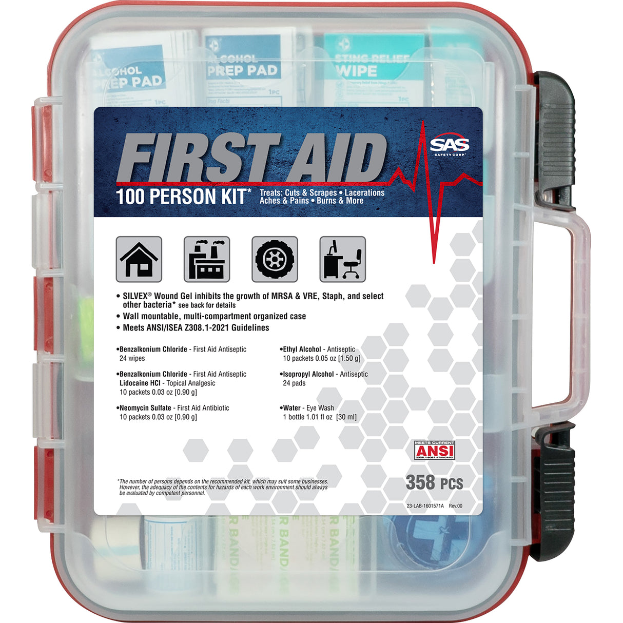 SAS Safety 6099-100 100-Person First Aid Kit Main Image