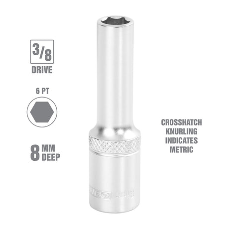 OEMTOOLS 22322 8 mm 3/8 Inch Drive Deep Socket Additional Image 1