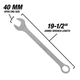 OEMTOOLS 22134 40 mm Jumbo Combination Wrench Additional Image 2