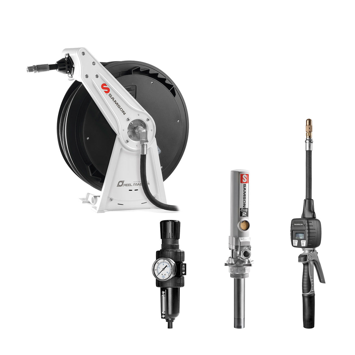 Samson 900 340 PM2 3:1 Ratio Pump in.Tanklessin. Package with Single Arm Hose Reel Main Image
