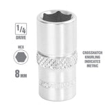 OEMTOOLS 22245 1/4 Inch Drive 6 Pt. Socket (8 mm) Additional Image 1