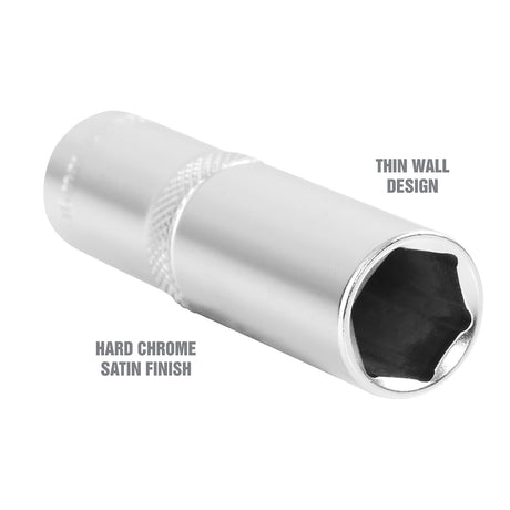 OEMTOOLS 22446 1/2 Inch Drive 6 Pt. Deep Wall Socket (16 mm) Additional Image 2