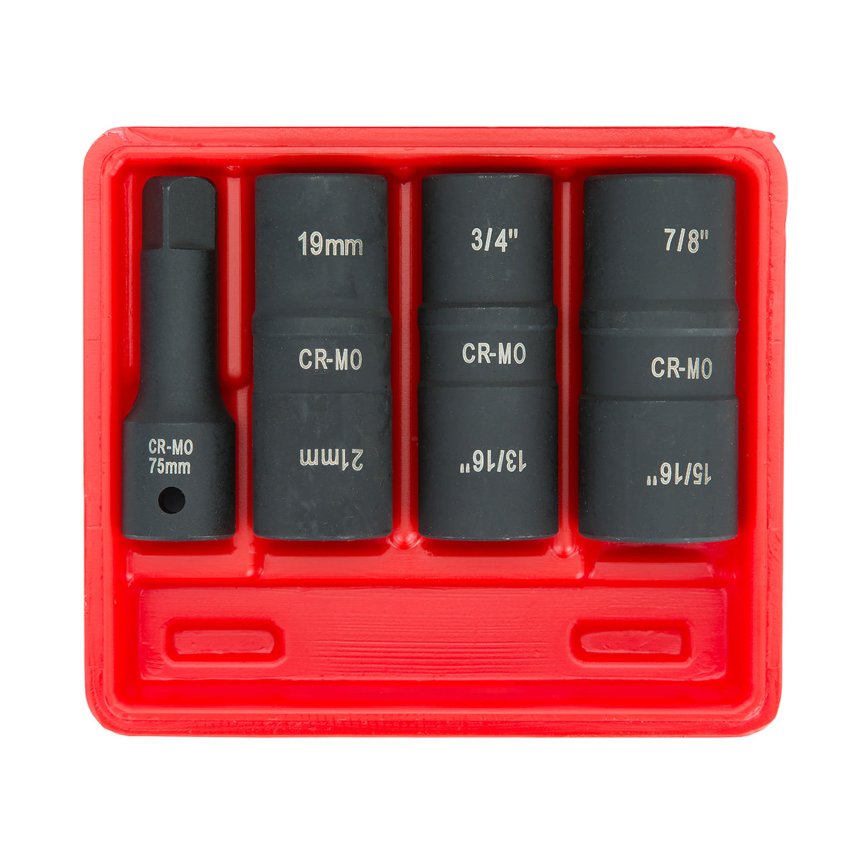 OEMTOOLS 24223 4 Piece 1/2 Inch Impact SAE & Metric Flip Socket Set Additional Image 1