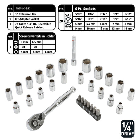 GreatNeck 73803 Mechanics Tool Set Additional Image 3