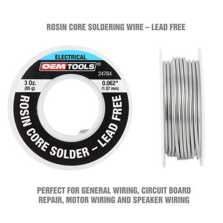 OEMTOOLS 24764 Rosin Core Lead Free Soldering Wire Additional Image 1