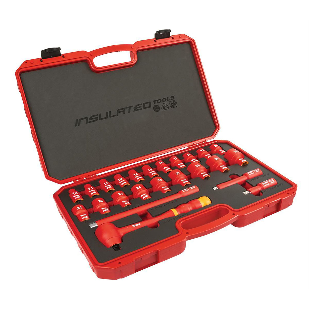 Titan 62100 24 Pc. 1/2 In. Dr. VDE Insulated Socket Set Main Image