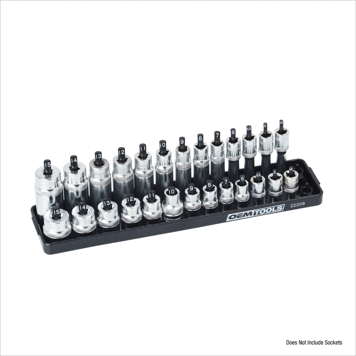 OEMTOOLS 22208 1/4in. Drive Socket Tray (Metric) Additional Image 1