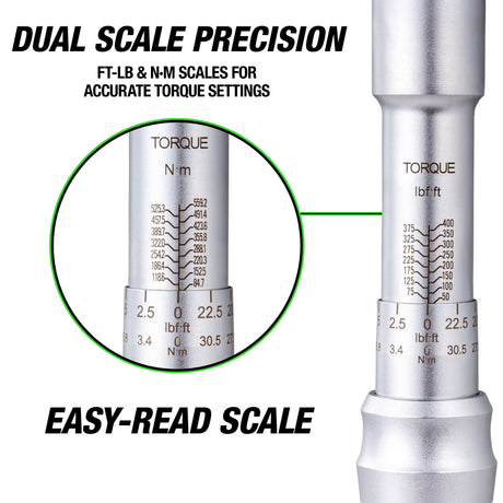 OEMTOOLS 37309 3/4in. Drive Torque Wrench (75-400 Ft/Lb.) Additional Image 3