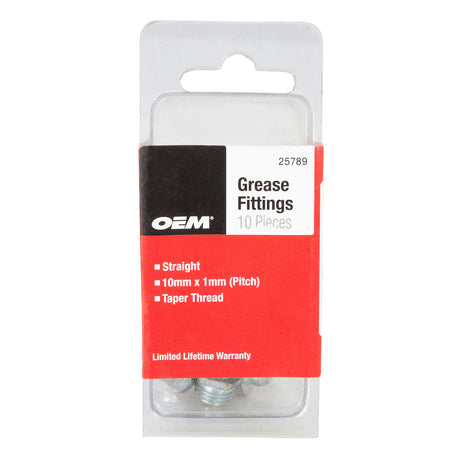 OEMTOOLS 25789 10 Piece 10 mm Straight Metric Grease Fittings Additional Image 2