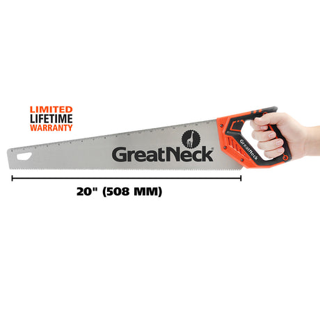 GreatNeck 74002 20 Inch Aggressive Tooth Handsaw w/ Composite Handle Additional Image 1