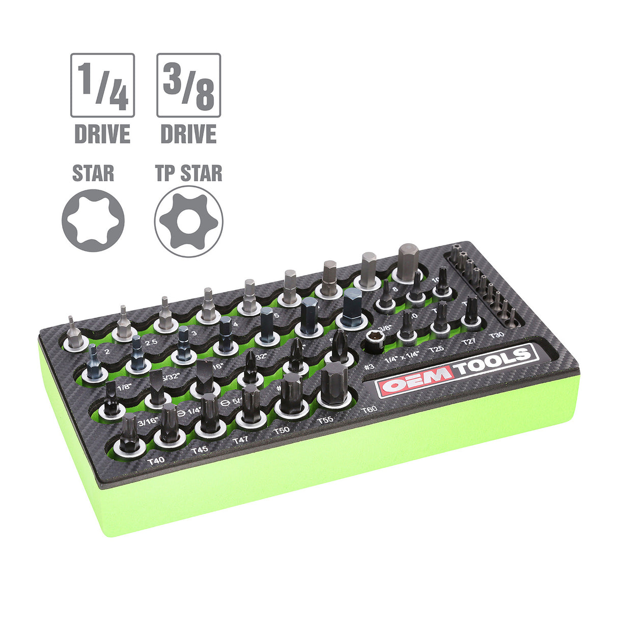 OEMTOOLS 23992 44 Piece Multi-Drive Star and Bit Socket Set Additional Image 1