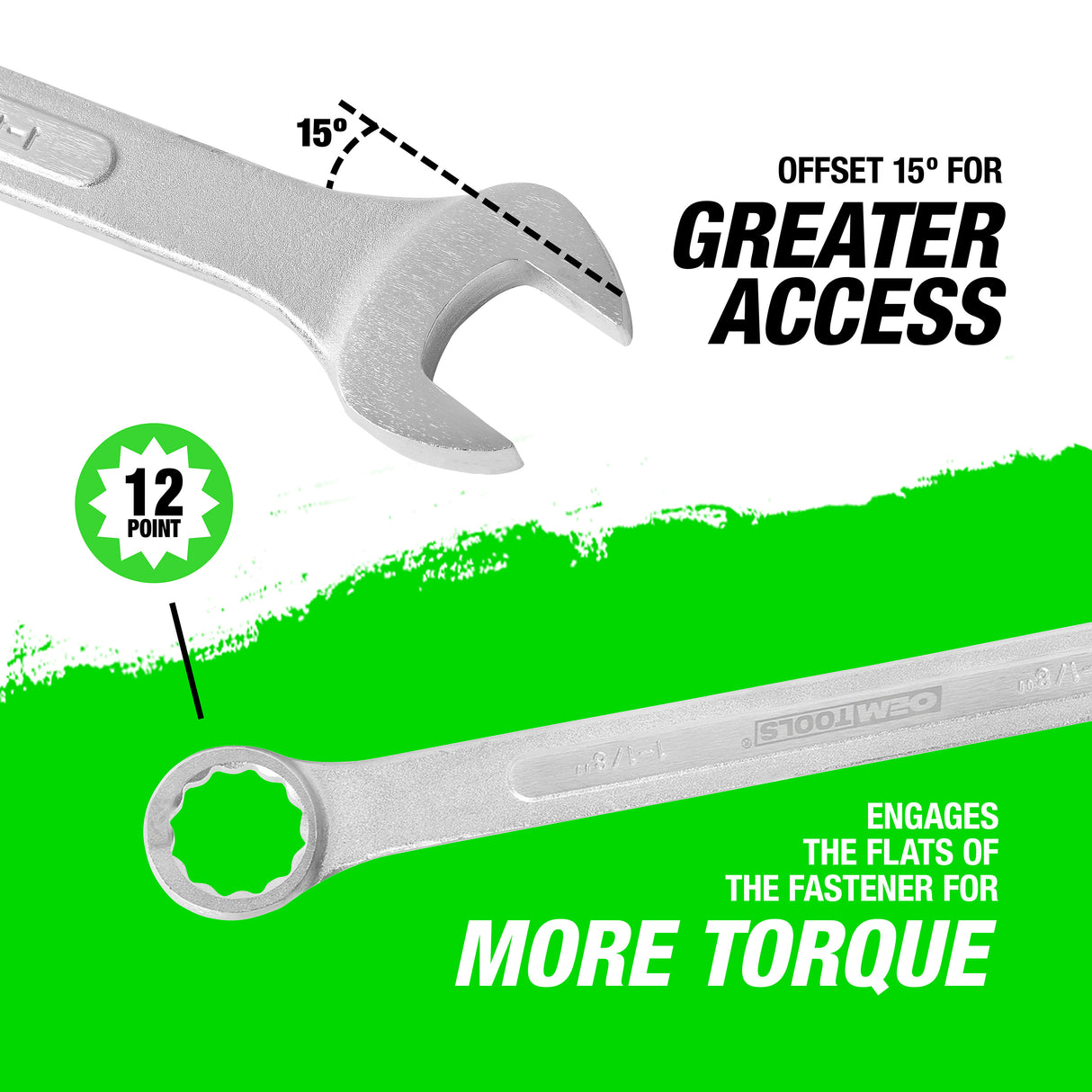 OEMTOOLS 22103 1-1/8in. Jumbo Combination Wrench Additional Image 3