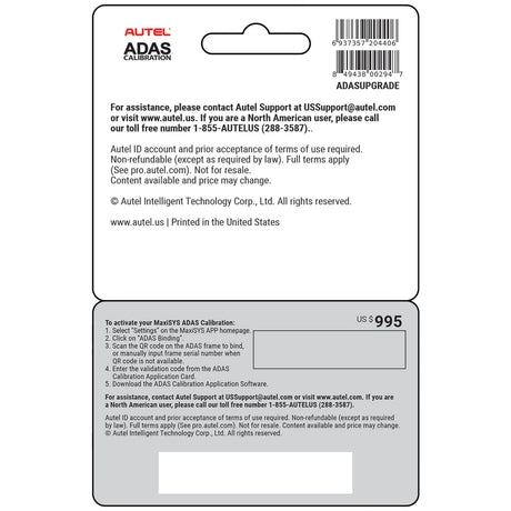 Autel ADAS Software Upgrade for MaxiSYS Tablets Additional Image 1