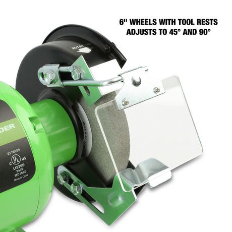 OEMTOOLS 80058 6in. Bench Grinder with Lamp Additional Image 4